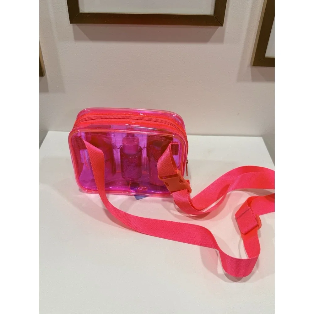 NEW Love Island Bombshell Glow-Up Set • Pink Transparent Travel Bag